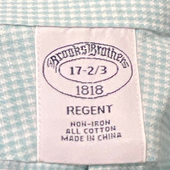 Brooks Brothers Regent Button Down Suit Dress Long Sleeve Green Shirt - Picture 6 of 6